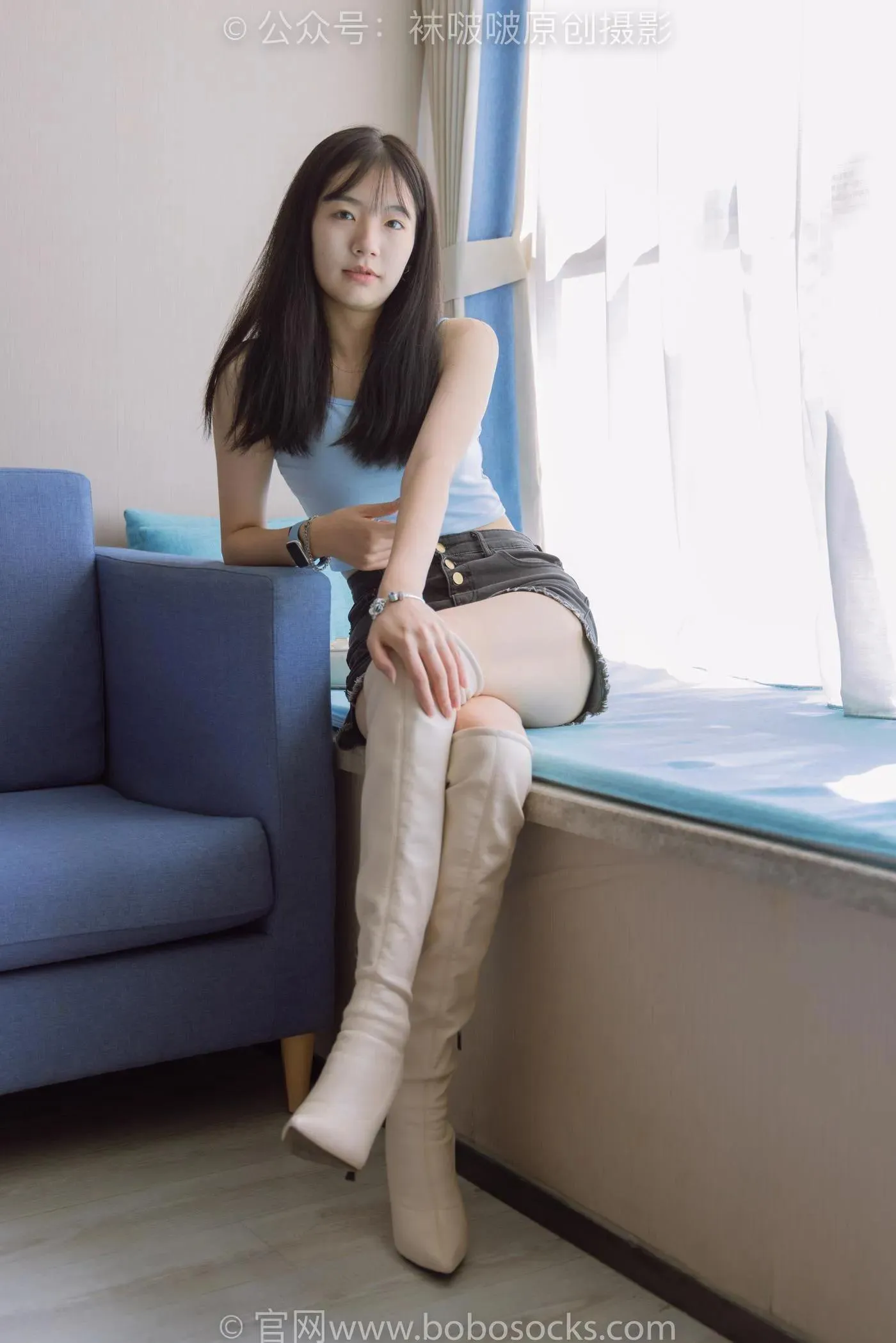 [BoBoSocks袜啵啵]NO.174 小甜豆-高跟长靴、白棉袜、裸足 [178P]插图2